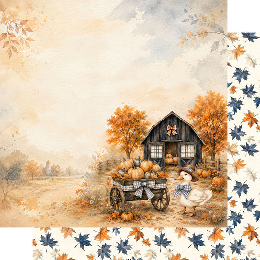 Pumpkin Cottage Collection Autumn Gatherings 12 x 12 Double-Sided Scrapbook Paper by SSC Designs - 15 Pack