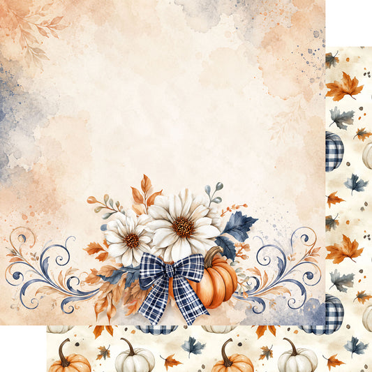 Pumpkin Cottage Collection County Pumpkin 12 x 12 Double-Sided Scrapbook Paper by SSC Designs - 15 Pack