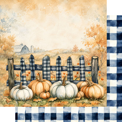 Pumpkin Cottage Collection Pumpkin Patch 12 x 12 Double-Sided Scrapbook Paper by SSC Designs - 15 Pack