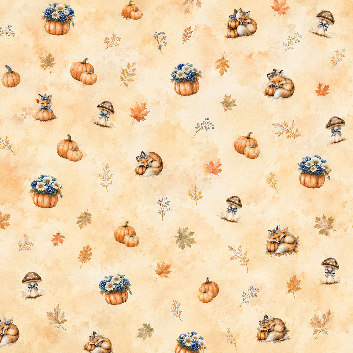 Pumpkin Cottage Collection Woodland Whimsy 12 x 12 Double-Sided Scrapbook Paper by SSC Designs - 15 Pack