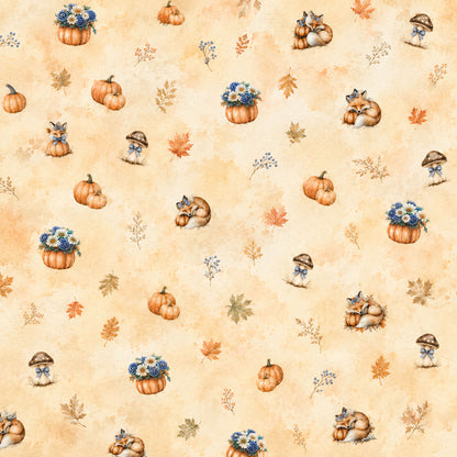 Pumpkin Cottage Collection Woodland Whimsy 12 x 12 Double-Sided Scrapbook Paper by SSC Designs - 15 Pack