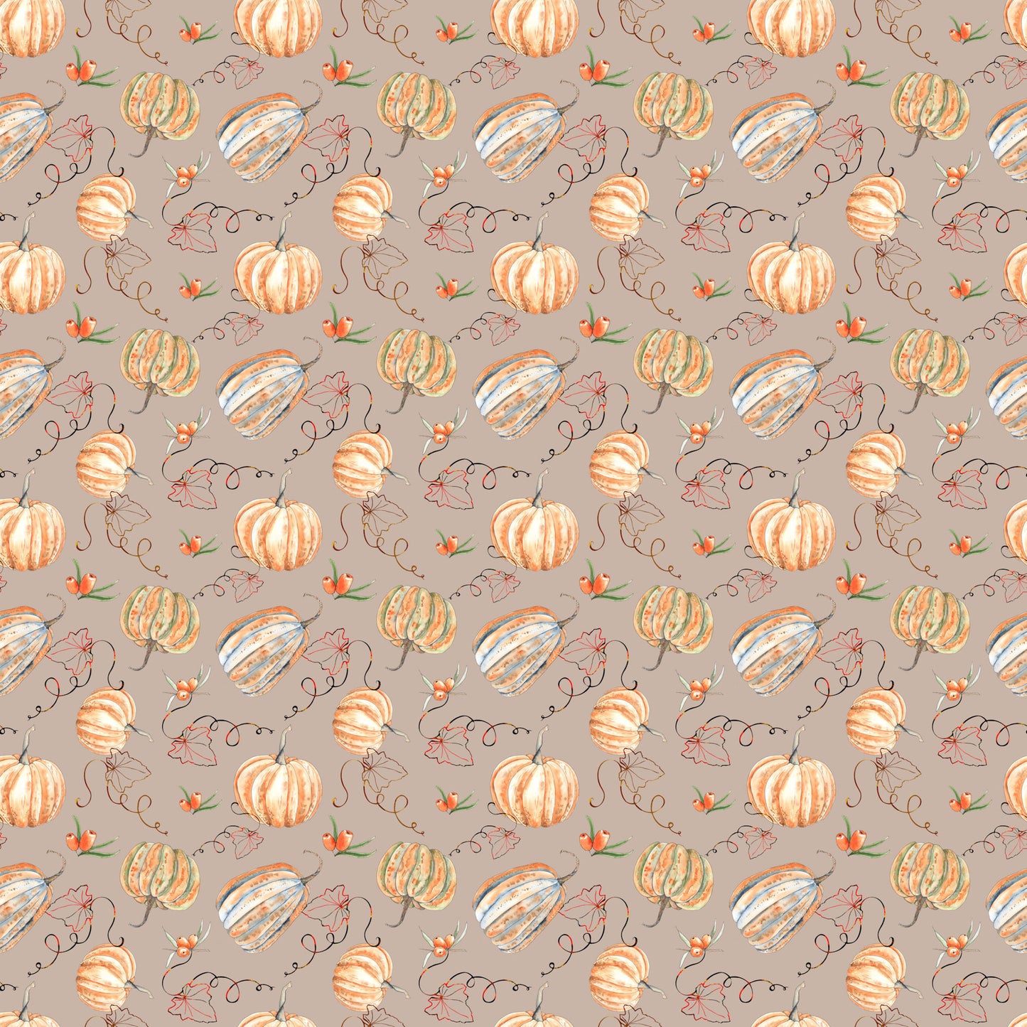 Pumpkin Patch Collection Pretty Pumpkins 12 x 12 Double-Sided Scrapbook Paper - 15 Pack