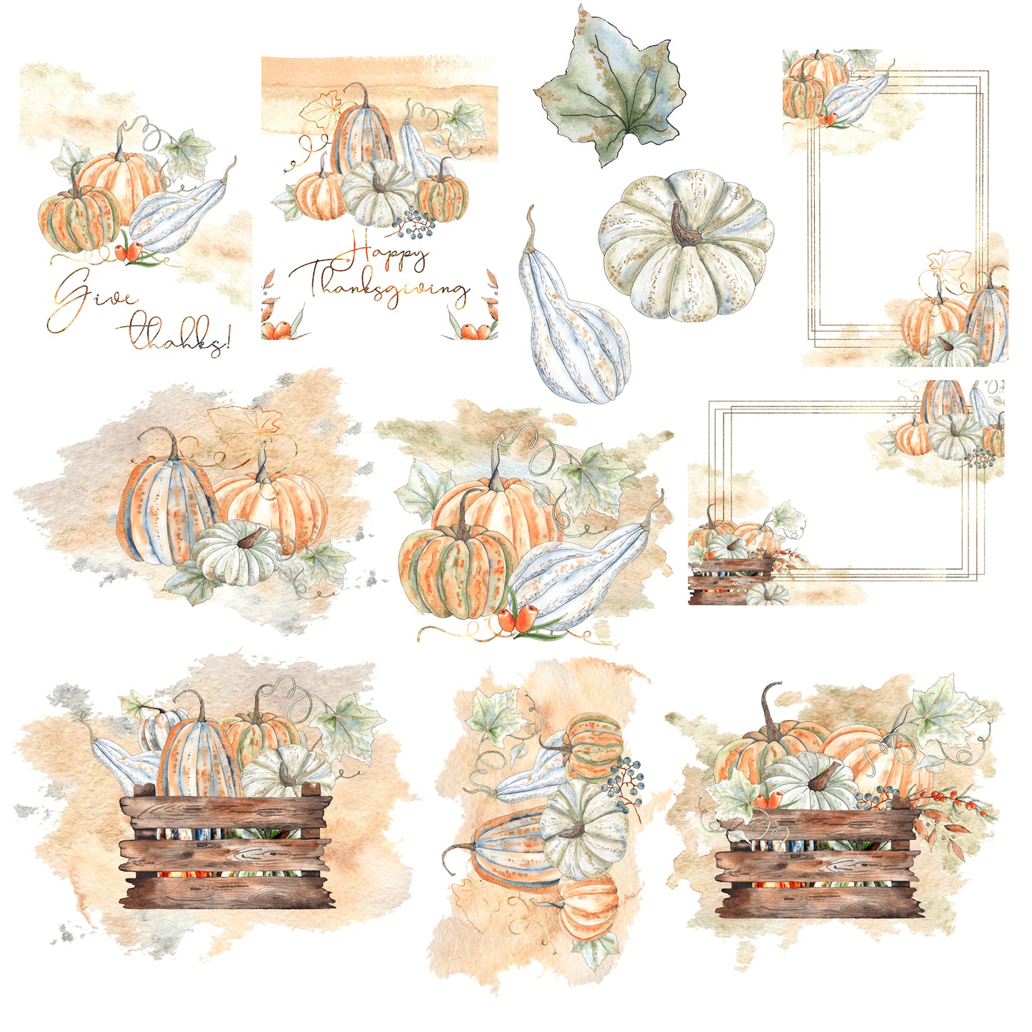 Pumpkin Patch Collection 12 x 12 Scrapbook Paper Pack & Embellishment Kit - 3 Kits