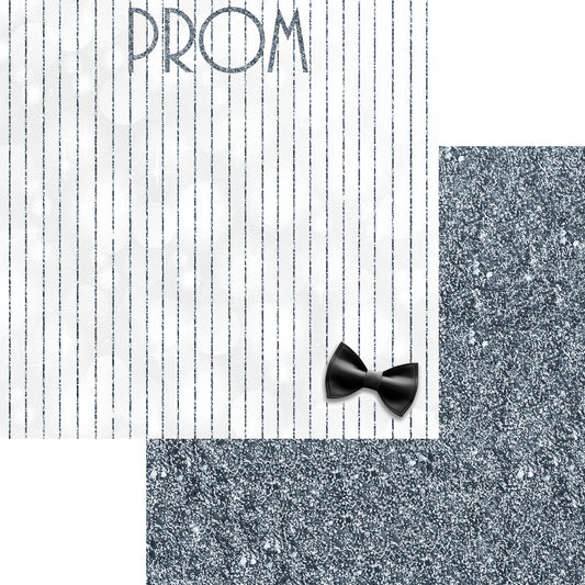 Prom Night Collection Bow Tie 12 x 12 Double-Sided Scrapbook Paper by SSC Designs - 15 Pack