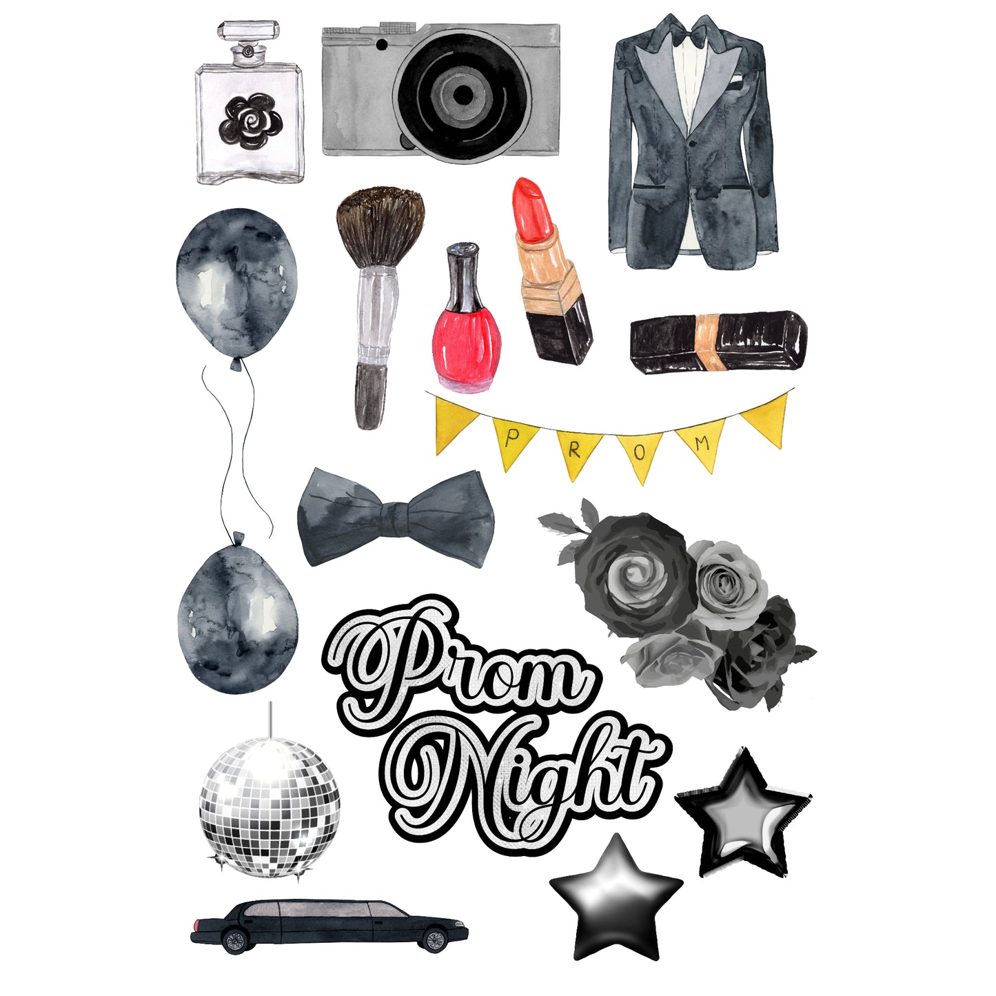 Prom Collection Laser Cut Ephemera Embellishments - 3 Packs