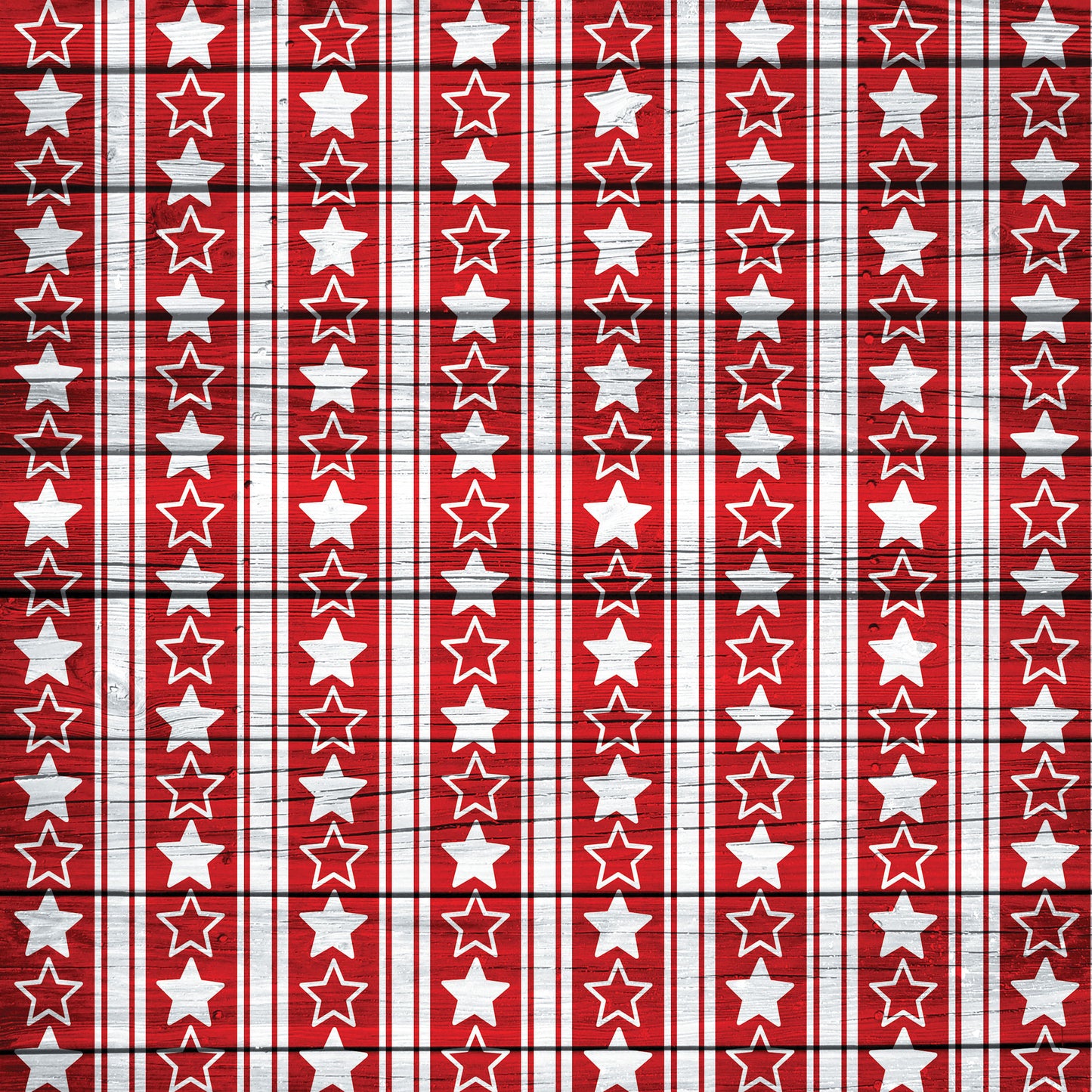 Patriotic Pups Collection Boston Terrier 12 x 12 Double-Sided Scrapbook Paper by SSC Designs - 15 Pack