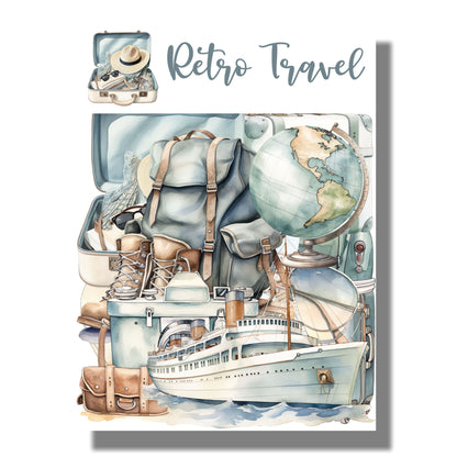 Retro Travel 12 x 12 Scrapbook Paper & Embellishment Kit by SSC Designs - 3 Kits