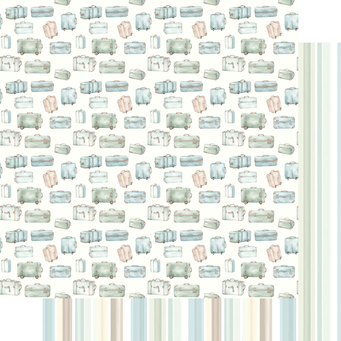 Retro Travel 12 x 12 Scrapbook Paper & Embellishment Kit by SSC Designs - 3 Kits