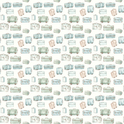 Retro Travel Collection Pack Your Bags 12 x 12 Double-Sided Scrapbook Paper by SSC Designs - 15 Pack