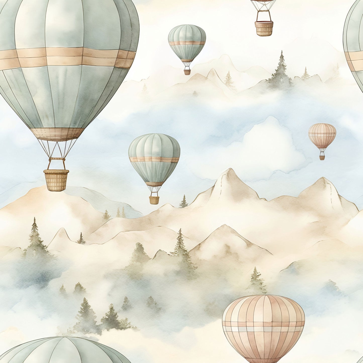 Retro Travel Collection Balloon Life 12 x 12 Double-Sided Scrapbook Paper by SSC Designs - 15 Pack