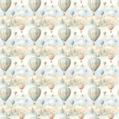 Retro Travel Collection Balloon Life 12 x 12 Double-Sided Scrapbook Paper by SSC Designs - 15 Pack