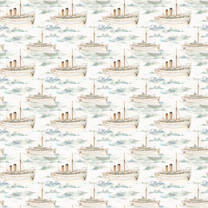 Retro Travel Collection Ocean Cruising 12 x 12 Double-Sided Scrapbook Paper by SSC Designs - 15 Pack