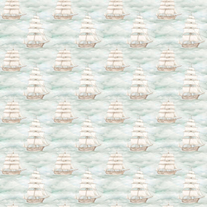 Retro Travel Collection Sailing The Seas 12 x 12 Double-Sided Scrapbook Paper by SSC Designs - 15 Pack