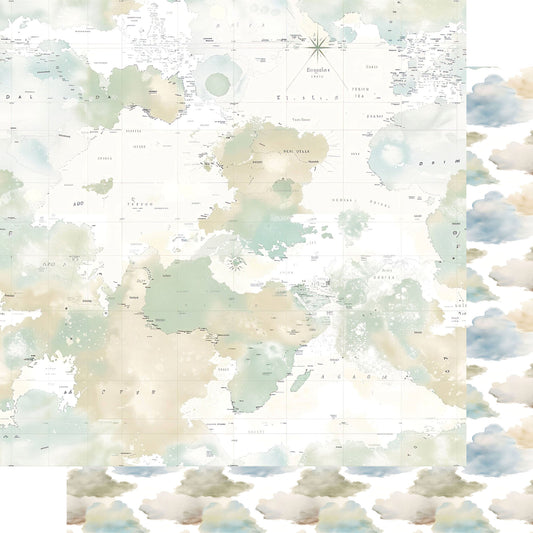 Retro Travel Collection Globetrotter 12 x 12 Double-Sided Scrapbook Paper by SSC Designs - 15 Pack