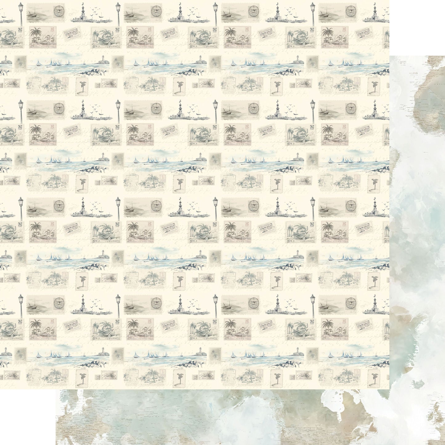 Retro Travel 12 x 12 Scrapbook Paper & Embellishment Kit by SSC Designs - 3 Kits