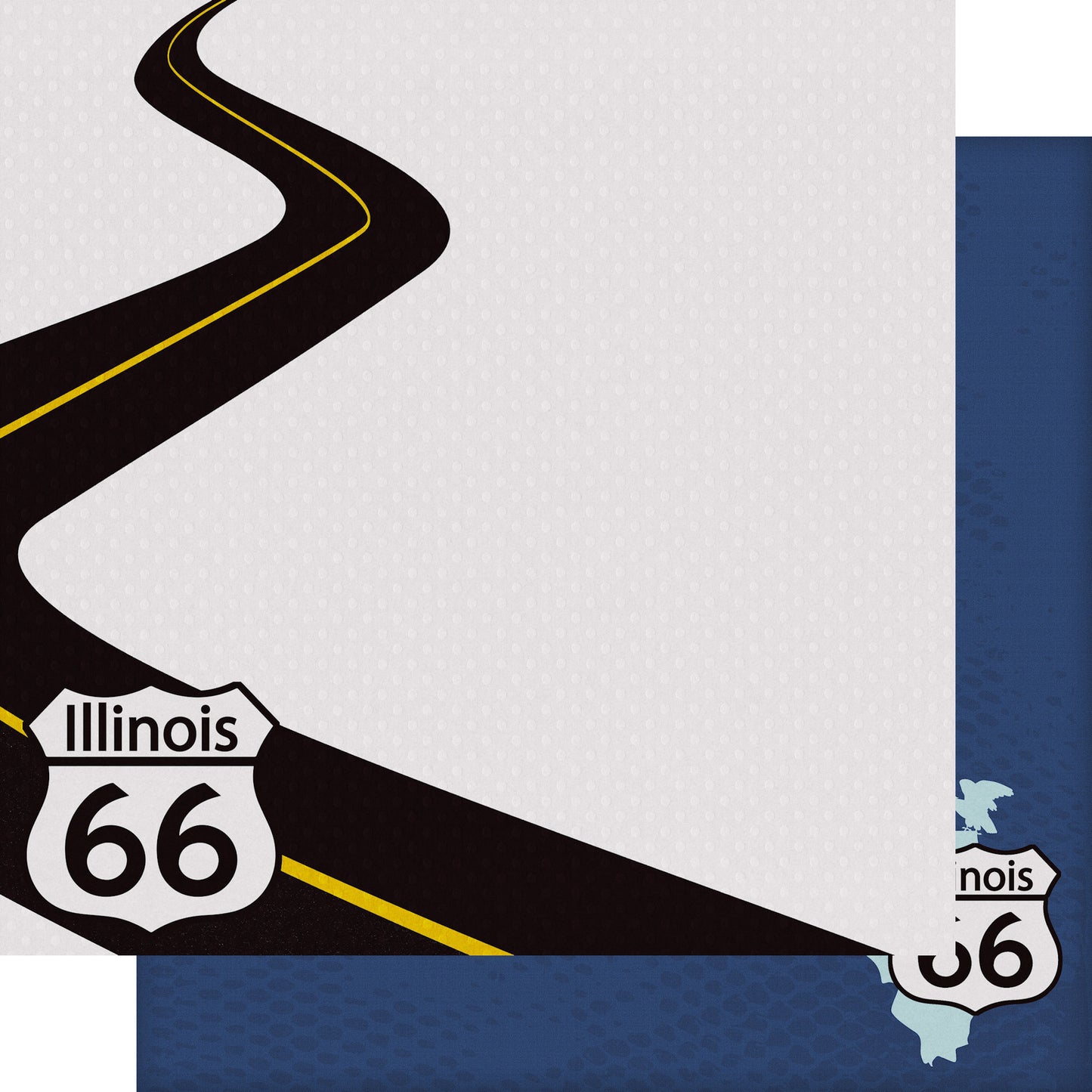 Route 66 Collection Illinois Intersections 12 x 12 Double-Sided Scrapbook Paper by SSC Designs - 15 Pack