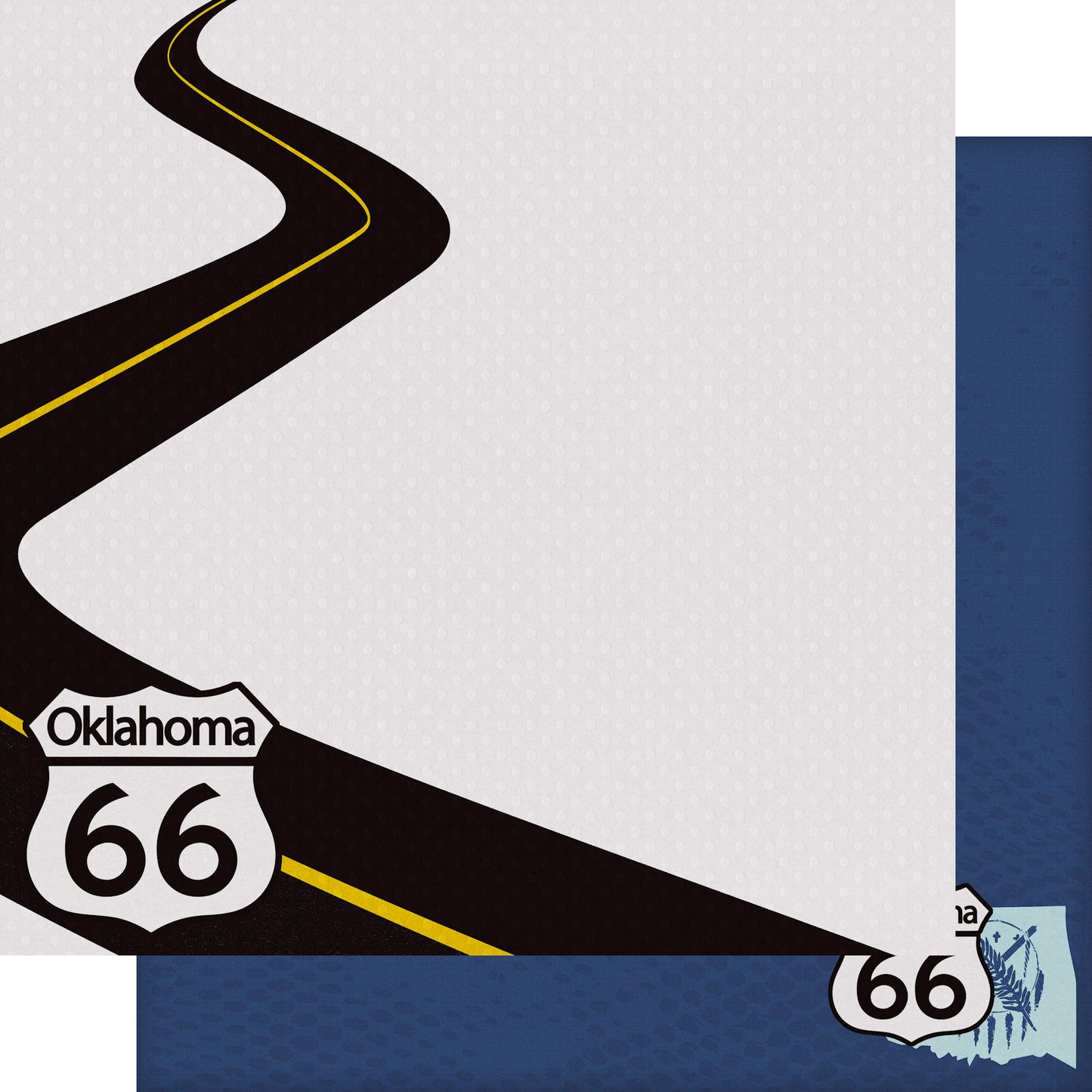 Route 66 Collection Oklahoma Open Road 12 x 12 Double-Sided Scrapbook Paper by SSC Designs - 15 Pack