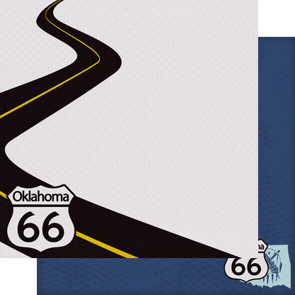 Route 66 Collection Oklahoma Open Road 12 x 12 Double-Sided Scrapbook Paper by SSC Designs - 15 Pack