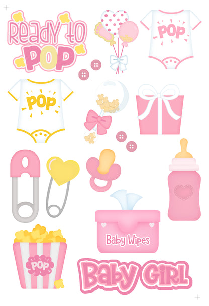 Ready To Pop Girl 12 x 12 Scrapbook Paper Pack & Embellishment Kit - 3 Kits