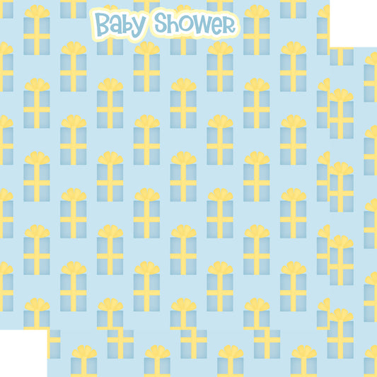 Ready To Pop Collection Baby Shower Boy 12 x 12 Double-Sided Scrapbook Paper - 15 Pack