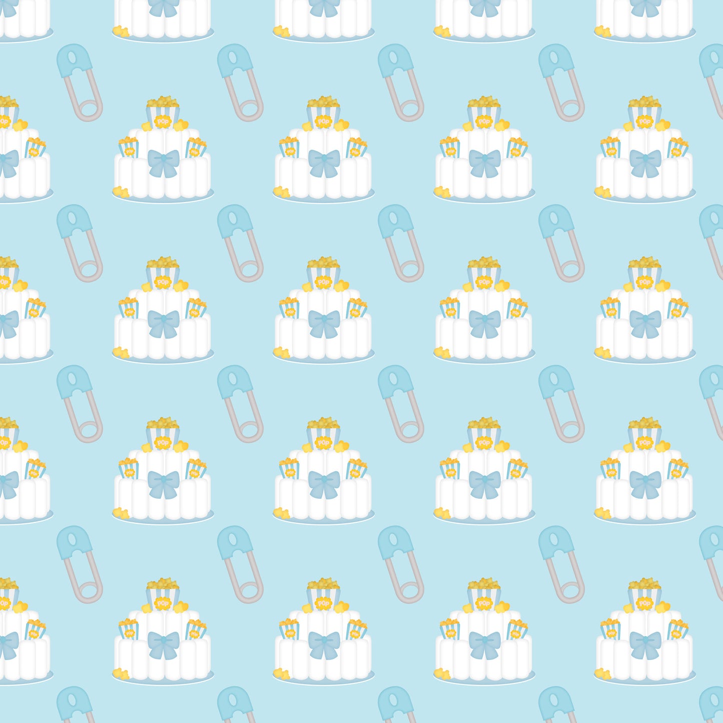 Ready To Pop Collection Diaper Cake 12 x 12 Double-Sided Scrapbook Paper - 15 Pack