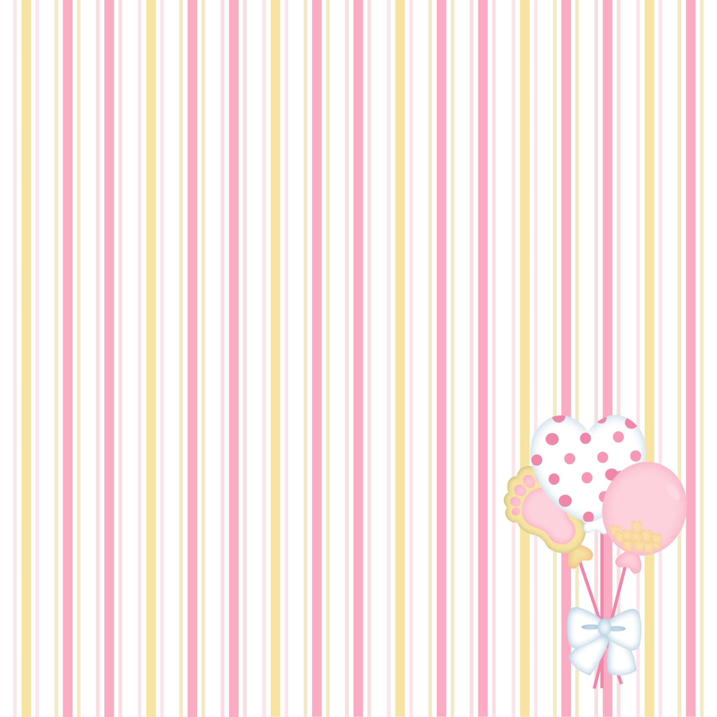 Ready To Pop Collection Baby Shower Girl 12 x 12 Double-Sided Scrapbook Paper - 15 Pack