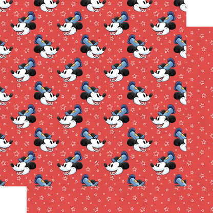 Steamboat Willie Collection Steamboat Stars 12 x 12 Double-Sided Scrapbook Paper by SSC Designs - 15 Pack