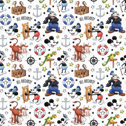 Steamboat Willie Collection Willie & Friends 12 x 12 Double-Sided Scrapbook Paper by SSC Designs - 15 Pack