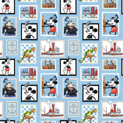 Steamboat Willie Collection Steamboat Stamps 12 x 12 Double-Sided Scrapbook Paper by SSC Designs - 15 Pack