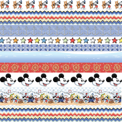 Steamboat Willie Collection Steamboat Stripes 12 x 12 Double-Sided Scrapbook Paper by SSC Designs - 15 Pack