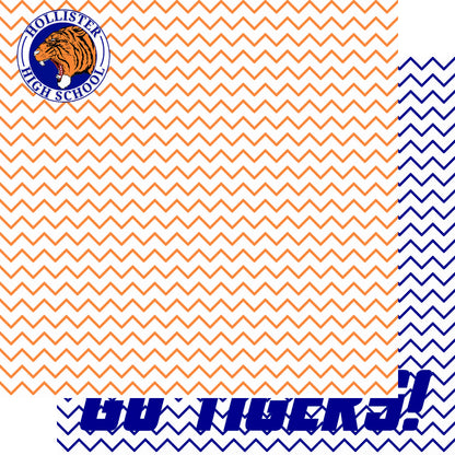 School Customs Collection School Logo 12 x 12 Double-Sided Scrapbook Paper by SSC Designs - Pack of 15