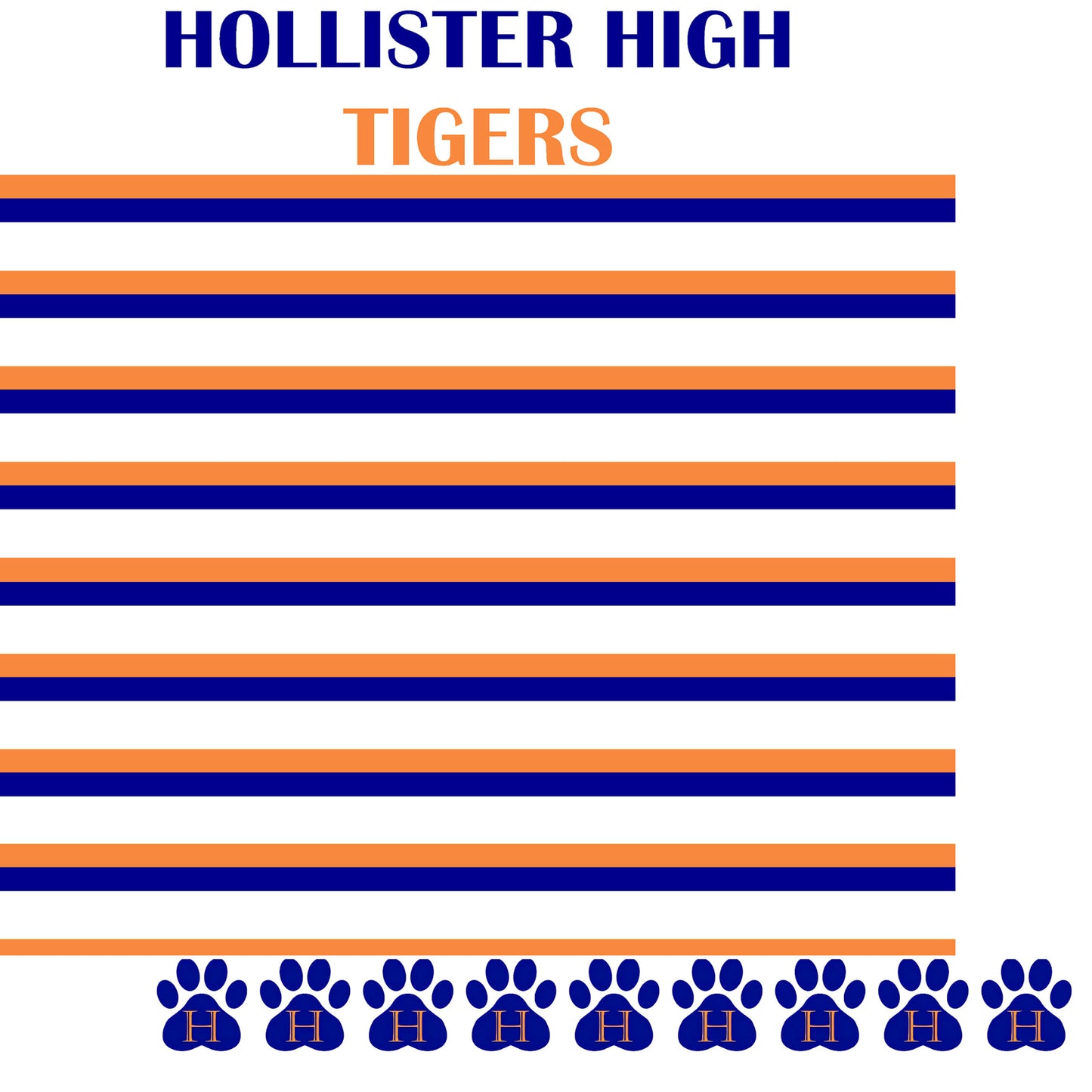 School Customs Collection Horizontal Team Stripe 12 x 12 Double-Sided Scrapbook Paper by SSC Designs - Pack of 15