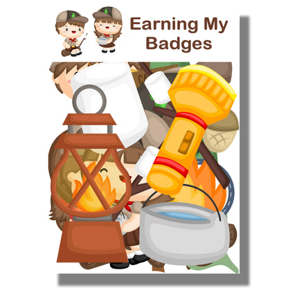 Earning My Badges Boy 12 x 12 Scrapbook Paper & Embellishment Kit by SSC Designs - 3 Kits