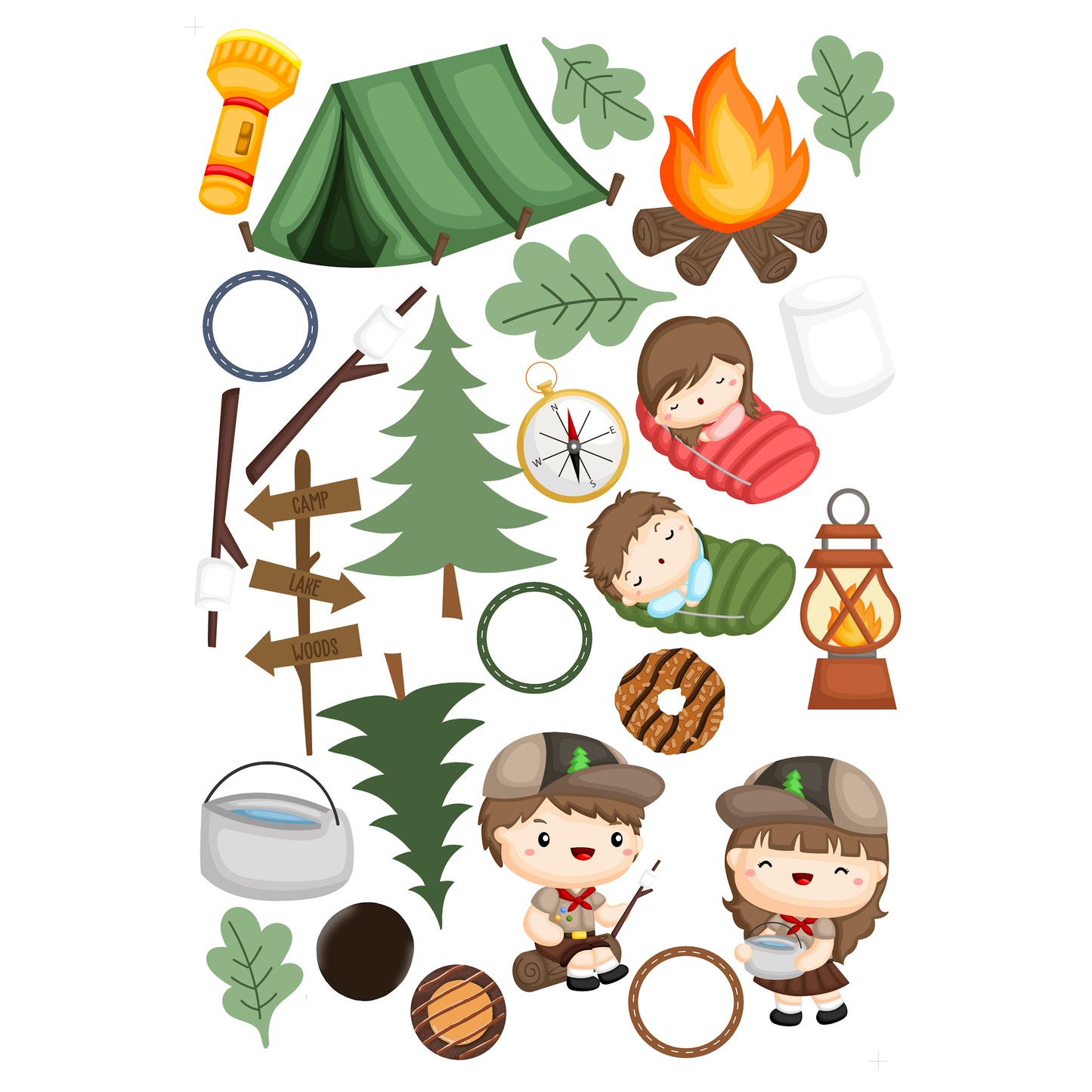 Earning My Badges Girl  12 x 12 Scrapbook Paper & Embellishment Kit by SSC Designs - 3 Kits