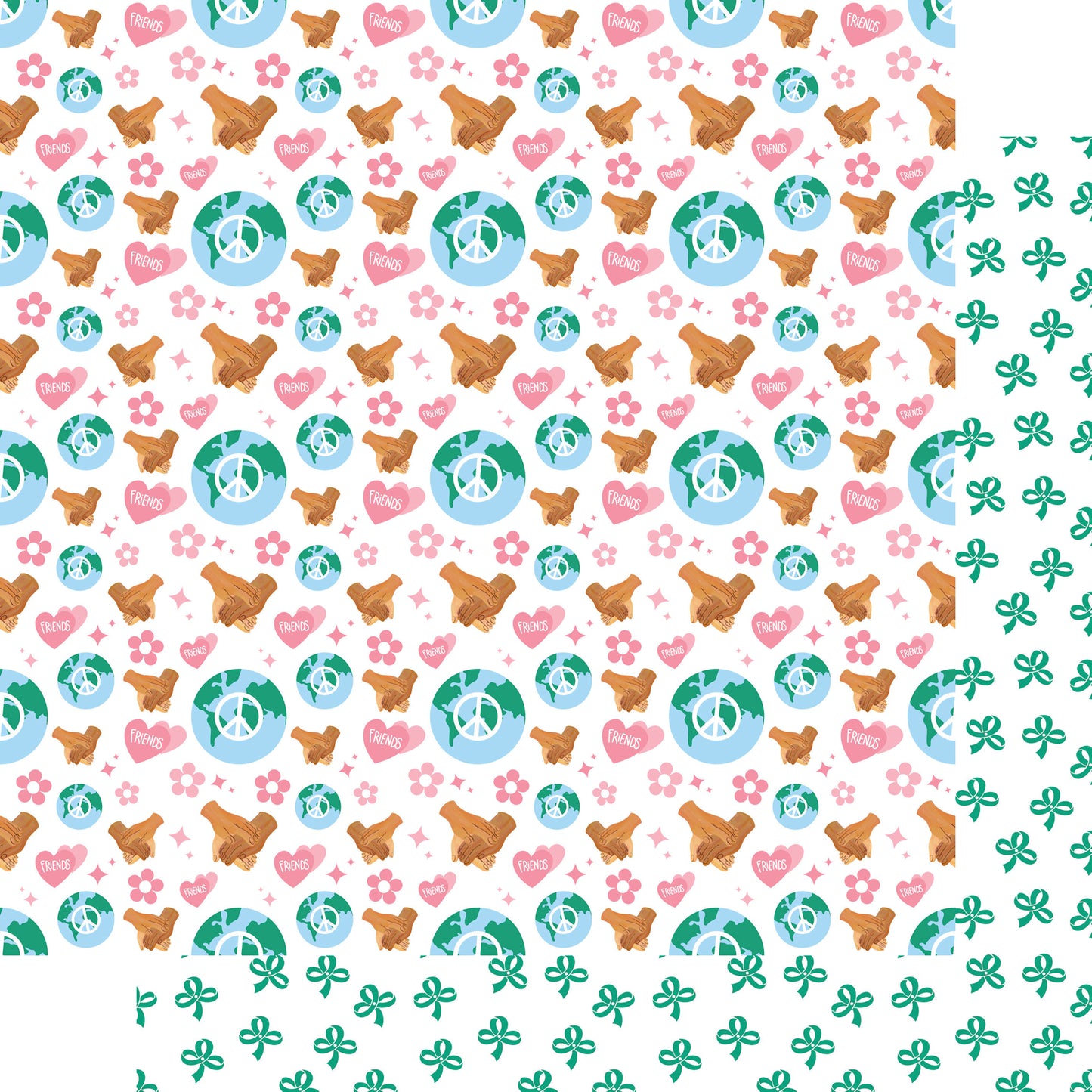 Earning My Badges Collection Girls Around The World 12 x 12 Double-Sided Scrapbook Paper by SSC Designs - 15 Pack