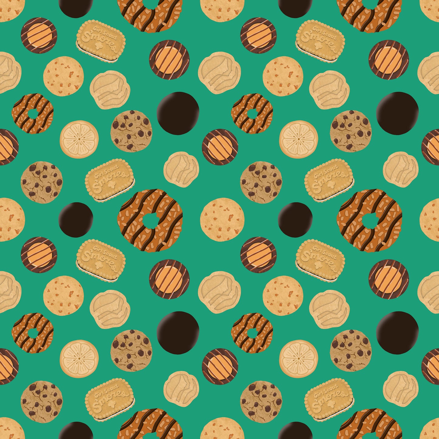 Earning My Badges Collection Cookie Collage 12 x 12 Double-Sided Scrapbook Paper by SSC Designs - 15 Pack