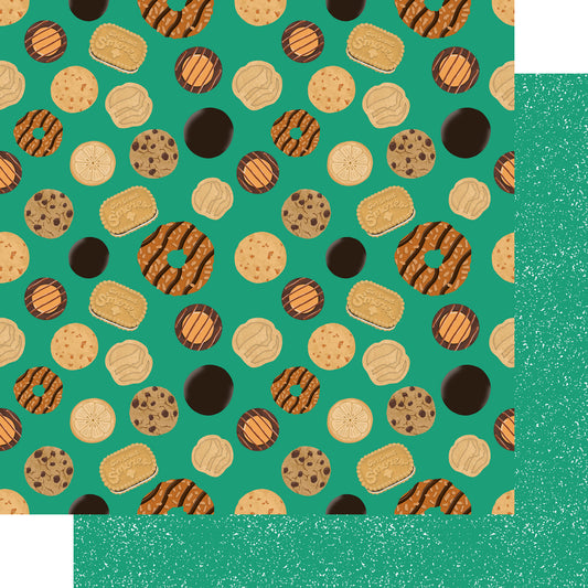 Earning My Badges Collection Cookie Collage 12 x 12 Double-Sided Scrapbook Paper by SSC Designs - 15 Pack