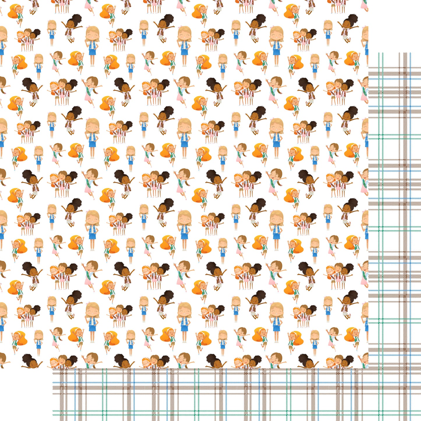 Earning My Badges Girl  12 x 12 Scrapbook Paper & Embellishment Kit by SSC Designs - 3 Kits