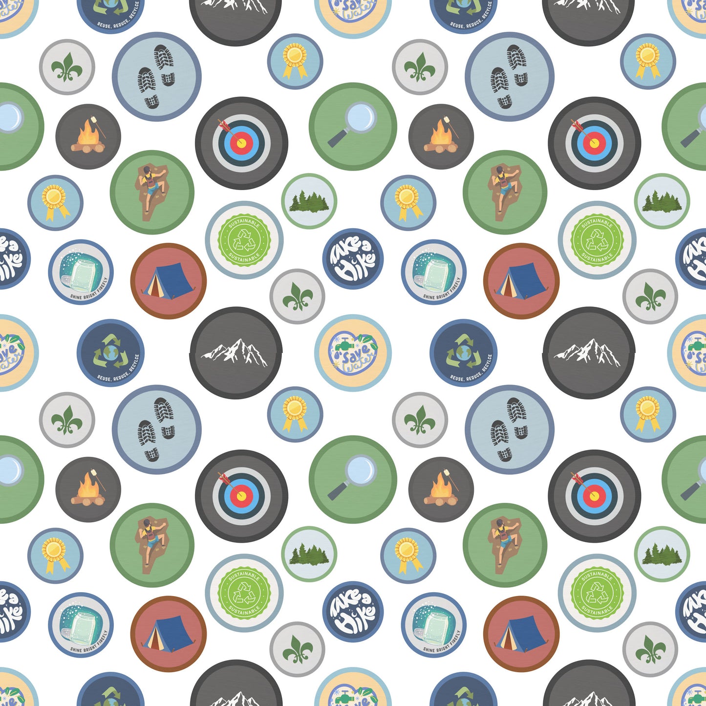 Earning My Badges Collection Earning Badges 12 x 12 Double-Sided Scrapbook Paper by SSC Designs - 15 Pack