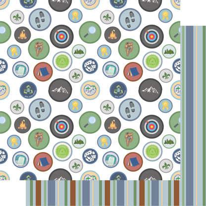 Earning My Badges Boy 12 x 12 Scrapbook Paper & Embellishment Kit by SSC Designs - 3 Kits