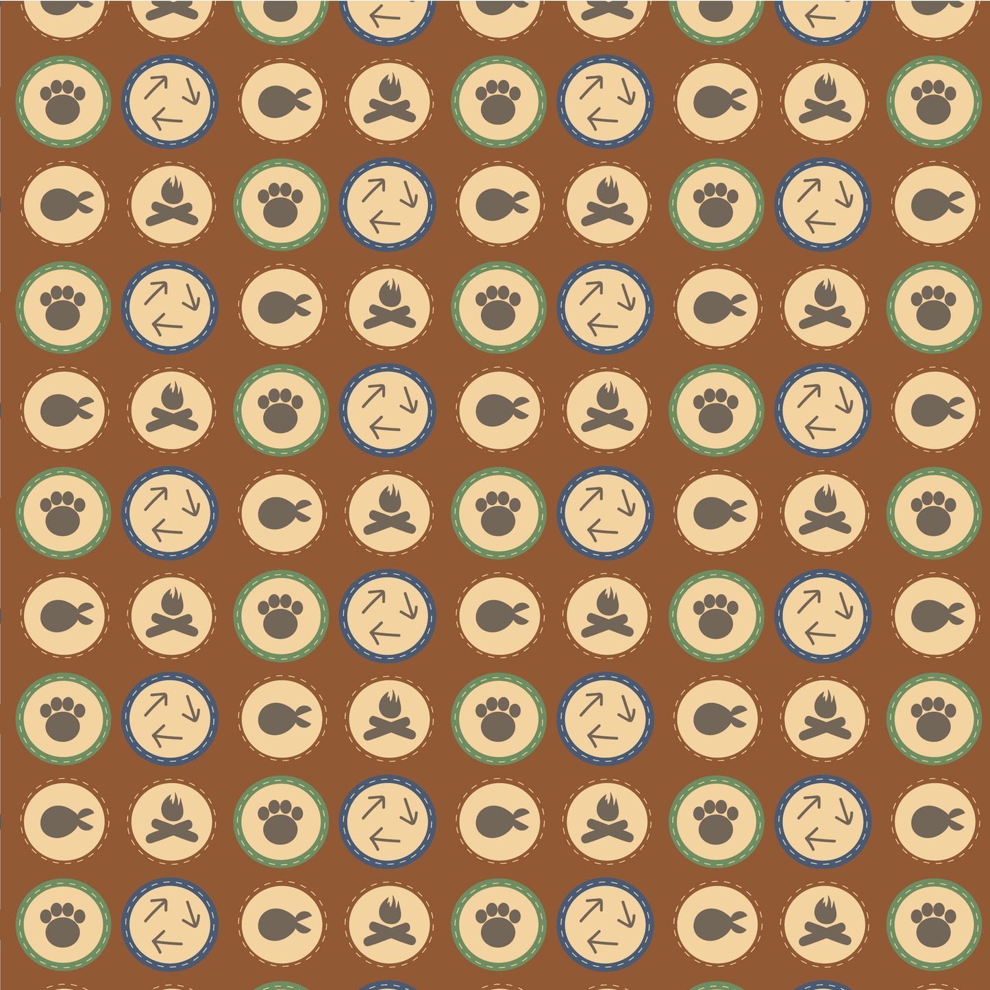 Earning My Badges Collection Outdoor Life 12 x 12 Double-Sided Scrapbook Paper by SSC Designs - 15 Pack