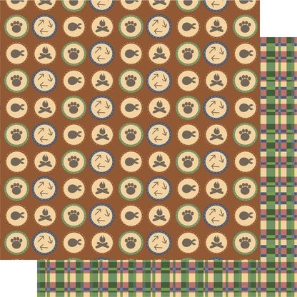 Earning My Badges Collection Outdoor Life 12 x 12 Double-Sided Scrapbook Paper by SSC Designs - 15 Pack