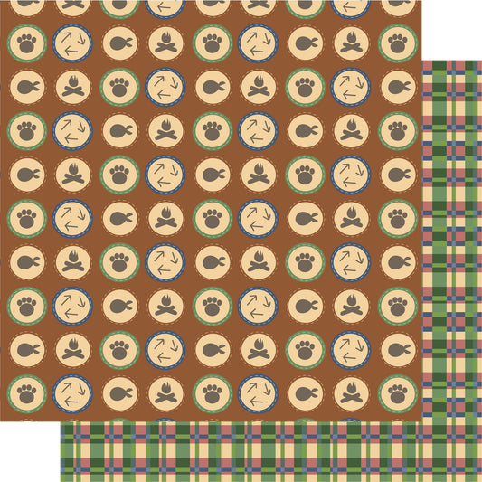 Earning My Badges Collection Outdoor Life 12 x 12 Double-Sided Scrapbook Paper by SSC Designs - 15 Pack