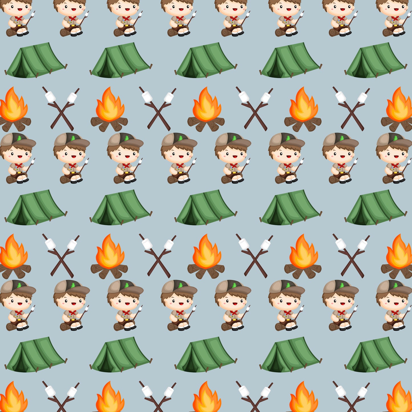 Earning My Badges Collection Camping 12 x 12 Double-Sided Scrapbook Paper by SSC Designs - 15 Pack