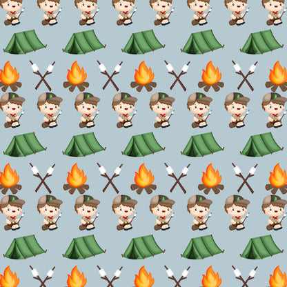 Earning My Badges Collection Camping 12 x 12 Double-Sided Scrapbook Paper by SSC Designs - 15 Pack