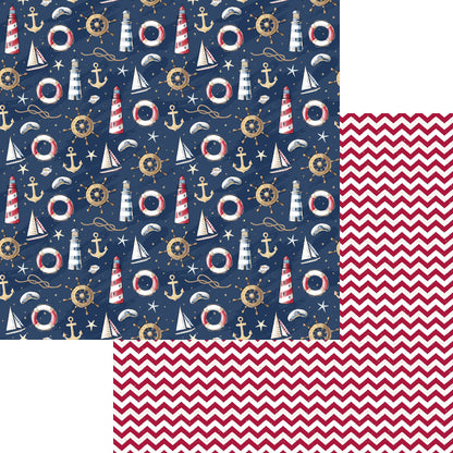 Nautical Summer 12 x 12 Scrapbook Paper & Embellishment Kit by SSC Designs - 3 Kits