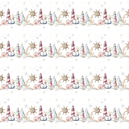 Nautical Summer Collection Lighthouses By The Seashore 12 x 12 Double-Sided Scrapbook Paper by SSC Designs - 15 Pack