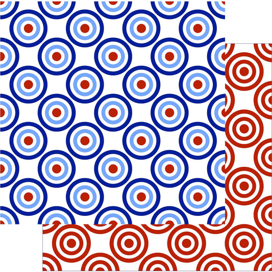 Axe Throwing Collection Bullseye 12 x 12 Double-Sided Scrapbook Paper by SSC Designs