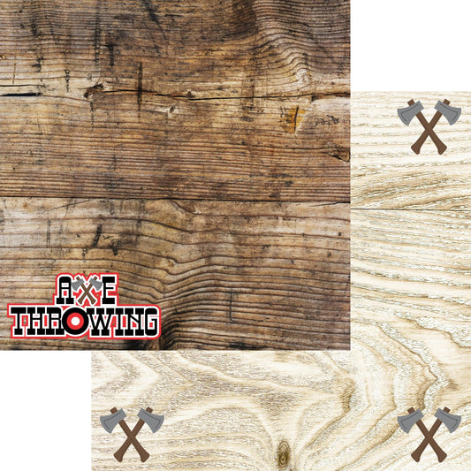 Axe Throwing Collection Axes 12 x 12 Double-Sided Scrapbook Paper by SSC Designs