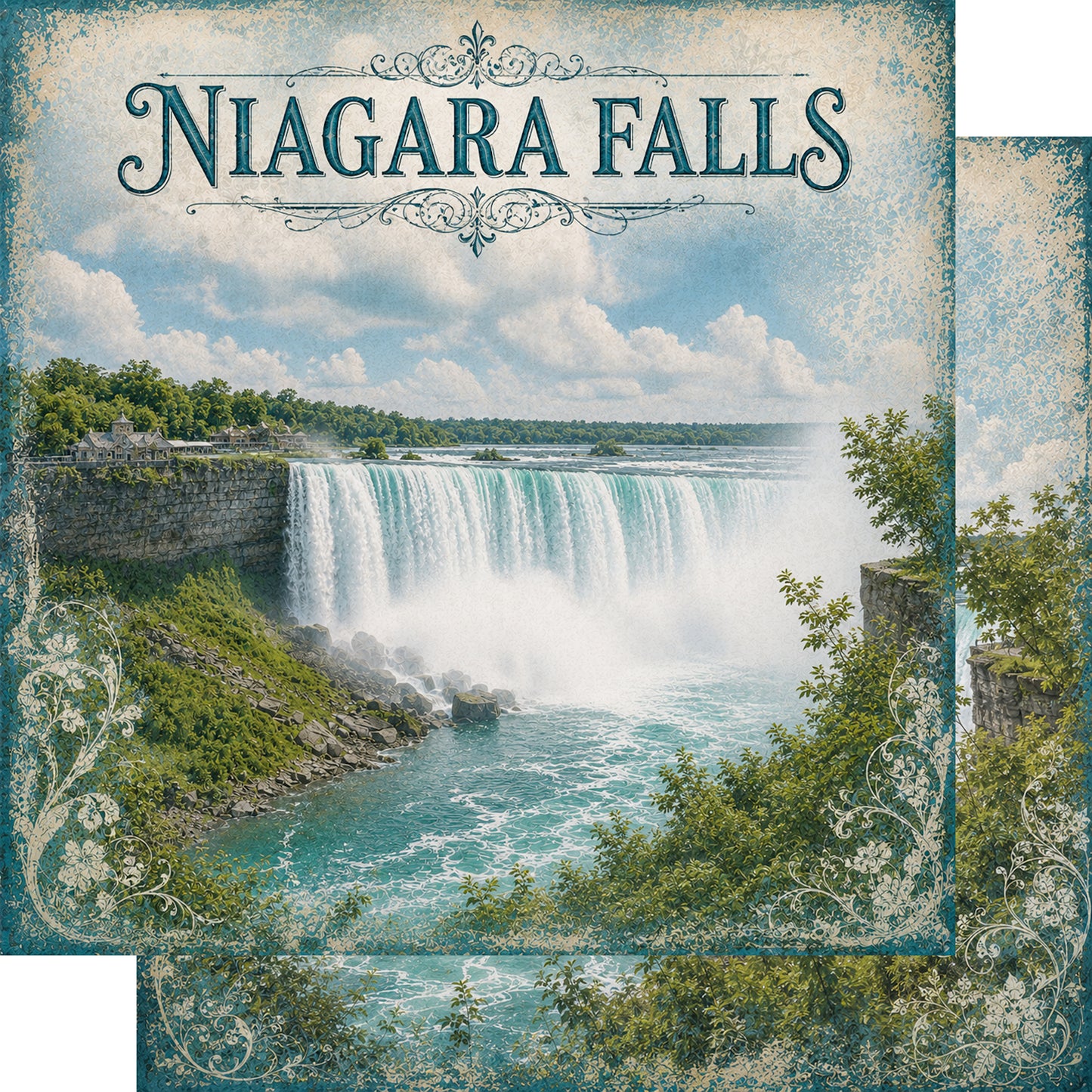 Niagara Falls 12 x 12 Double-Sided Scrapbook Paper by SSC Designs